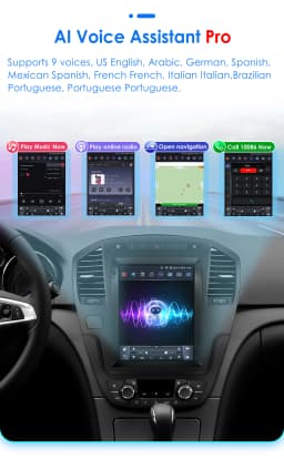 Hizpo 9.7" For Tesla Style Car Radio For Buick Regal Opel Insignia 2009 - 2013 Wireless CarPlay Android Auto No 2 din 2din DVD
