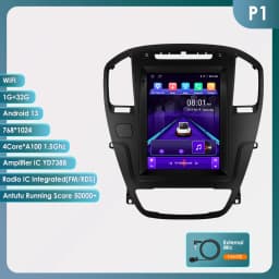 Hizpo 9.7" For Tesla Style Car Radio For Buick Regal Opel Insignia 2009 - 2013 Wireless CarPlay Android Auto No 2 din 2din DVD