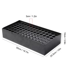 Bymaocar Pigment Ink Holder 78-Hole Iron Wall-Mounted Tattoo Pigment Bottle Holder Display Stand Vertical Storage Rack Organizer