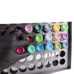 Bymaocar Pigment Ink Holder 78-Hole Iron Wall-Mounted Tattoo Pigment Bottle Holder Display Stand Vertical Storage Rack Organizer