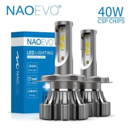 NAOEVO LED 40W Car Lights H4 Hi/Lo Beam 9008 H13 HB5 9007 4800LM 6000K 12V Lamp for auto Headlight Bulbs Fog Lamp