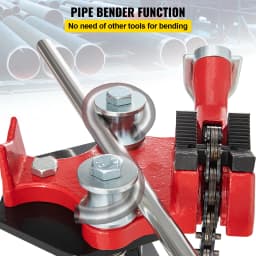 SucceBuy Steel Tripod Pipe Chain Vise 1/8-5in Capacity Foldable Legs Tri-Stand Bench Vice for Fixing Support Bending Metal Pipes