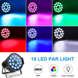 U'King 200W LEDs 4 in 1 Par Light Stage Light DMX Light Color Mixing Rainbow Effect Outdoor Led Lamp DJ Lights Party Light Disco
