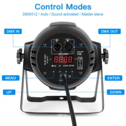 U'King 200W LEDs 4 in 1 Par Light Stage Light DMX Light Color Mixing Rainbow Effect Outdoor Led Lamp DJ Lights Party Light Disco