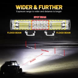 CO LIGHT New 12"20"26"32"40" 3-Rows LED Light Bar Spot Flood Combo Led Off Road Lights for Boat Truck SUV UTE ATV UTV 12V 24V