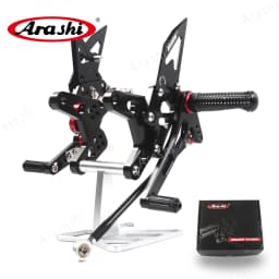 Arashi V2.0 CNC Adjustable Footrest Footpeg For KAWASAKI NINJA ZX6R 2007-2008 ZX-6R ZX 6R 2007 2008 Rearset Foot Rest
