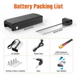 48V 15Ah Rear Rack Electric EBike Battery 36v 15AH Carrier Battery Lithium 48V 18AH 52V 20AH for 1500W 1000W 750W 500W Motor