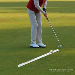 90.5 X 4cm Golf Putting Alignment Rail Premium Aluminum Alloy Golf Training Aids for Indoors Outdoors Office and Home