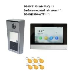 HIKVISION Multi-language 802.3af POE Video intercom KIT,include DS-KV8113-WME1(C) & DS-KH6320-WTE1 & PoE Switch