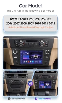 7"Android Auto Car Multimedia Video player for BMW 3 Series E90 E91 E92 318i 320i 325i Autoradio GPS Stereo navi AI Carplay RDS
