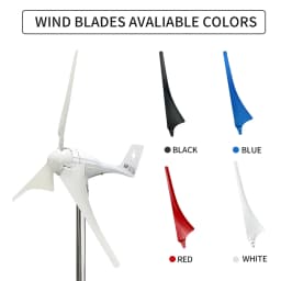 600W 12V 24V Wind Turbine Generator 3 5 Blades Residential AC Hawt Wind Mill with Free MPPT Controller Charging Indicator LED
