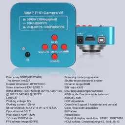 YIZHAN 2K Soldering Microscope HDMI USB 130X C-Mount Lens 38MP Video Take Photos Measurement For PCB Repair Thickened Metal Base