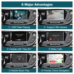 Wireless CarPlay for Buick ENVISION HMI 2.0 2014-2019 Regal LaCrosse Verano Android Auto Mirror Link AirPlay support Camera