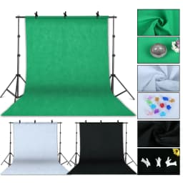 Studio Photography Light Kit Softbox Lighting Set 2x2M Background Stand Fabric Boom Arm for Studio Live Streaming Video Record