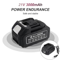 Allsome Brushless 18V 1/4 Hex Impact Driver, Includes 3.0Ah Lithium Battery and Charger