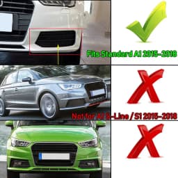 2x Front Bumper Honeycomb Fog Light Cover Grill Grille Fits Audi A1 8X 2015-2018