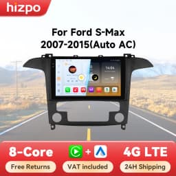 Hizpo 9" 2 Din Android Auto Radio for Ford S-Max S Max 2007 - 2015 Auto AC CarPlay 4G Car Multimedia GPS 2 Din Autoradio 6115 RDS