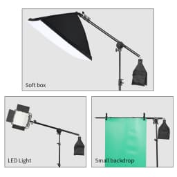SH Photographic Equipment Photo Studio Light Kit Boom Arm Stand Tripod with 200CM Light Stand Tripod Cross Arm With Sandbag
