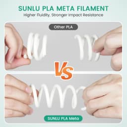 SUNLU PLA Meta Filament 2KG 8 Rolls 0.25kg/Roll 100% Filament Lines Up Neatly 3D Filament PLA Meta 3D Printing For Fast Printing