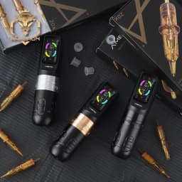 Ambition Zetton Wireless Tattoo Machine Pen 4.0/3.5mm Stroke Straight Rod Structure Brushless Motor 2400mAh Touch Screen Battery