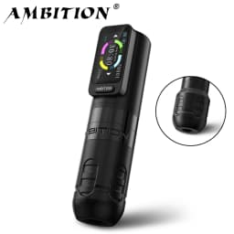 Ambition Zetton Wireless Tattoo Machine Pen 4.0/3.5mm Stroke Straight Rod Structure Brushless Motor 2400mAh Touch Screen Battery