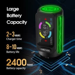 Ambition Zetton Wireless Tattoo Machine Pen 4.0/3.5mm Stroke Straight Rod Structure Brushless Motor 2400mAh Touch Screen Battery