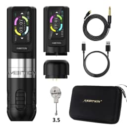 Ambition Zetton Wireless Tattoo Machine Pen 4.0/3.5mm Stroke Straight Rod Structure Brushless Motor 2400mAh Touch Screen Battery