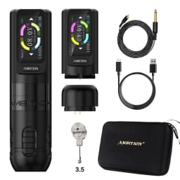 Ambition Zetton Wireless Tattoo Machine Pen 4.0/3.5mm Stroke Straight Rod Structure Brushless Motor 2400mAh Touch Screen Battery