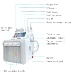 6 in 1 Hydrogen Dermabrasion Facial Beauty Machine Aqua Peeling Deep Cleansing Lifting Water Microdermabrasion Device Skin Care