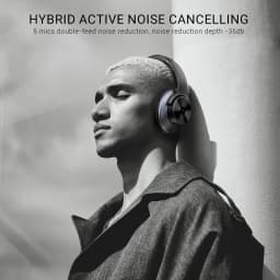 Oneodio A10 ANC Wireless Bluetooth Headphones Hi-Res Audio Hybrid Active Noise Cancelling Headset With Mic Type C Fast Charge