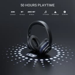 Oneodio A10 ANC Wireless Bluetooth Headphones Hi-Res Audio Hybrid Active Noise Cancelling Headset With Mic Type C Fast Charge