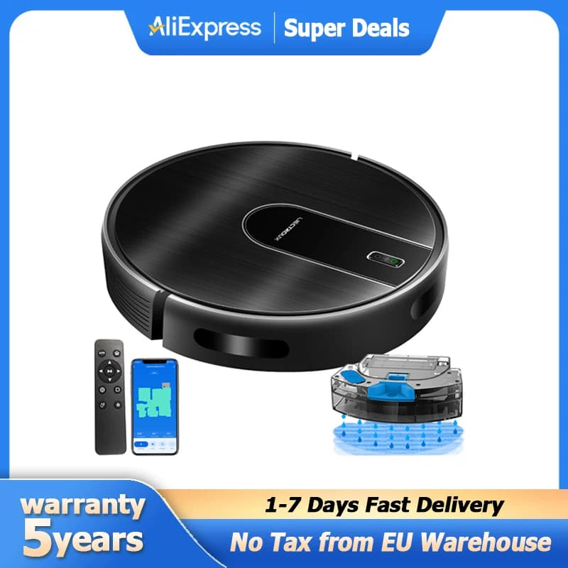 Robot Vacuum Cleaner LIECTROUX N7S-U Smart Mapping,WiFi App,4000Pa,Alexa Voice Control,Ideal for Pet Hair and Hard Floors