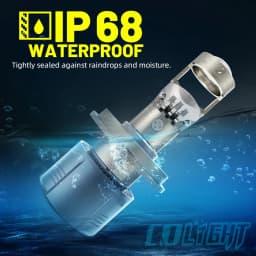 CO LIGHT New Auto Lamp Mini Lens LED H4 H7 H11 9005 9006 Headlight Bulbs 12V 24V for Cars Moto High Low Beam Projector Turbo Fan