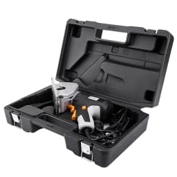 DEKO Mini Circular Saw Handle Power Tools, 4 Blades, BMC BOX Electric Saw with Personal Safety and Electrical Safety System