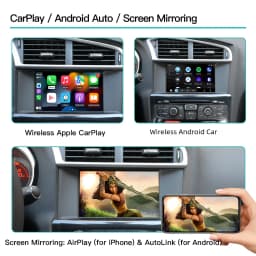 AUTOABC Wireless Carplay Android auto for Peugeot 208 308 508 3008 Citroën C4 DS3 DS4 DS5 SMEG MRNMultimedia Camera