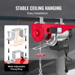 SucceBuy 400-800kg Electric Hoist Electric Steel Wire Winch with w/ Wireless Remote Control for Garage Warehouse Factory