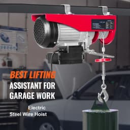 SucceBuy 400-800kg Electric Hoist Electric Steel Wire Winch with w/ Wireless Remote Control for Garage Warehouse Factory