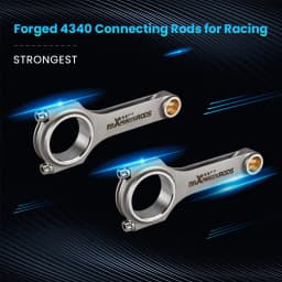 2x H-Beam Connecting Rods for Fiat 500 Old Model 2 cylinder 130mm ARP 2000 Bolts Bielle Pleuel ARP Bolts