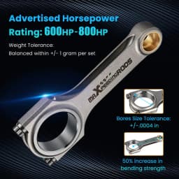 2x H-Beam Connecting Rods for Fiat 500 Old Model 2 cylinder 130mm ARP 2000 Bolts Bielle Pleuel ARP Bolts