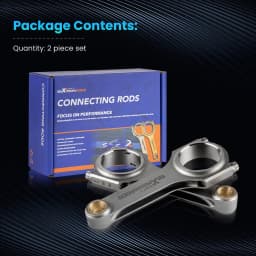 2x H-Beam Connecting Rods for Fiat 500 Old Model 2 cylinder 130mm ARP 2000 Bolts Bielle Pleuel ARP Bolts