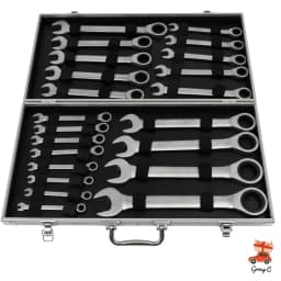 22 Piece Ratchet Wrench Set 6-32 MM Combination Spanner Set, Articulated Ratchet Wrenches Ring Spanner Tool Set