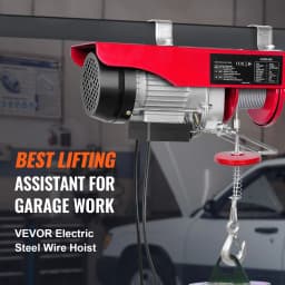 SucceBuy 600kg/1320lbs Electric Hoist with Wired Remote Control Lifting Crane Cable Hoist Winch for Boat Car Garage Elevator