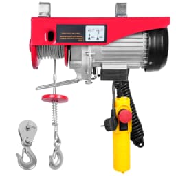 SucceBuy 600kg/1320lbs Electric Hoist with Wired Remote Control Lifting Crane Cable Hoist Winch for Boat Car Garage Elevator