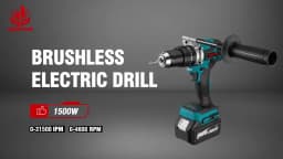 ONEVAN 1500W Brushless Electric Impact Drill 650NM Cordless Screwdriver Plates Soil Wood Working Tool For Makita Battery Pin