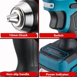 ONEVAN 1500W Brushless Electric Impact Drill 650NM Cordless Screwdriver Plates Soil Wood Working Tool For Makita Battery Pin