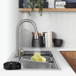 Single-Bowl Multifunctional Kitchen Sink 75x45cm Silver