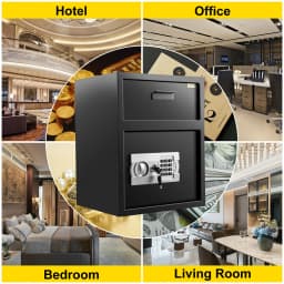 SucceBuy Electronic Safe Deposit Box With Drop Slot Secret Hidden Piggy Bank Security Digital Access Two Keys for Store Money Guns