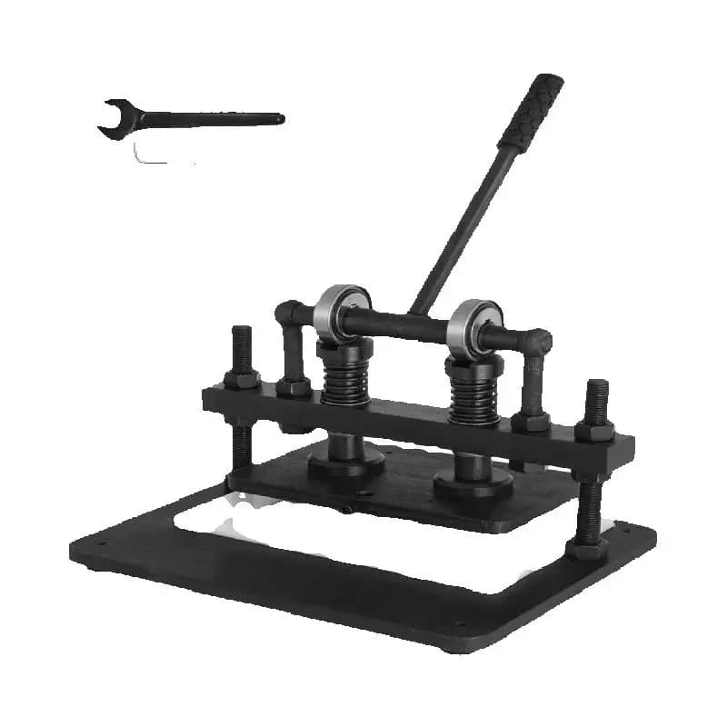 SucceBuy Leather Cutting Cold Drawn Steel With 260X150 MM Black Upper Platen Manual Die Cutter Embossing Machine PVC Paper