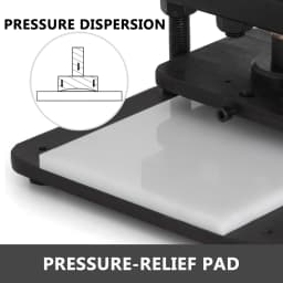 SucceBuy Leather Cutting Cold Drawn Steel With 260X150 MM Black Upper Platen Manual Die Cutter Embossing Machine PVC Paper