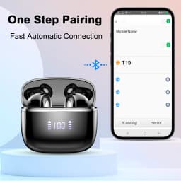 DRSAEC Wireless Earbuds, Bluetooth 5.3, 4 ENC Noise Canceling Mic, 40H LED Display Charging Case, IP7 Waterproof in-Ear Earbuds.